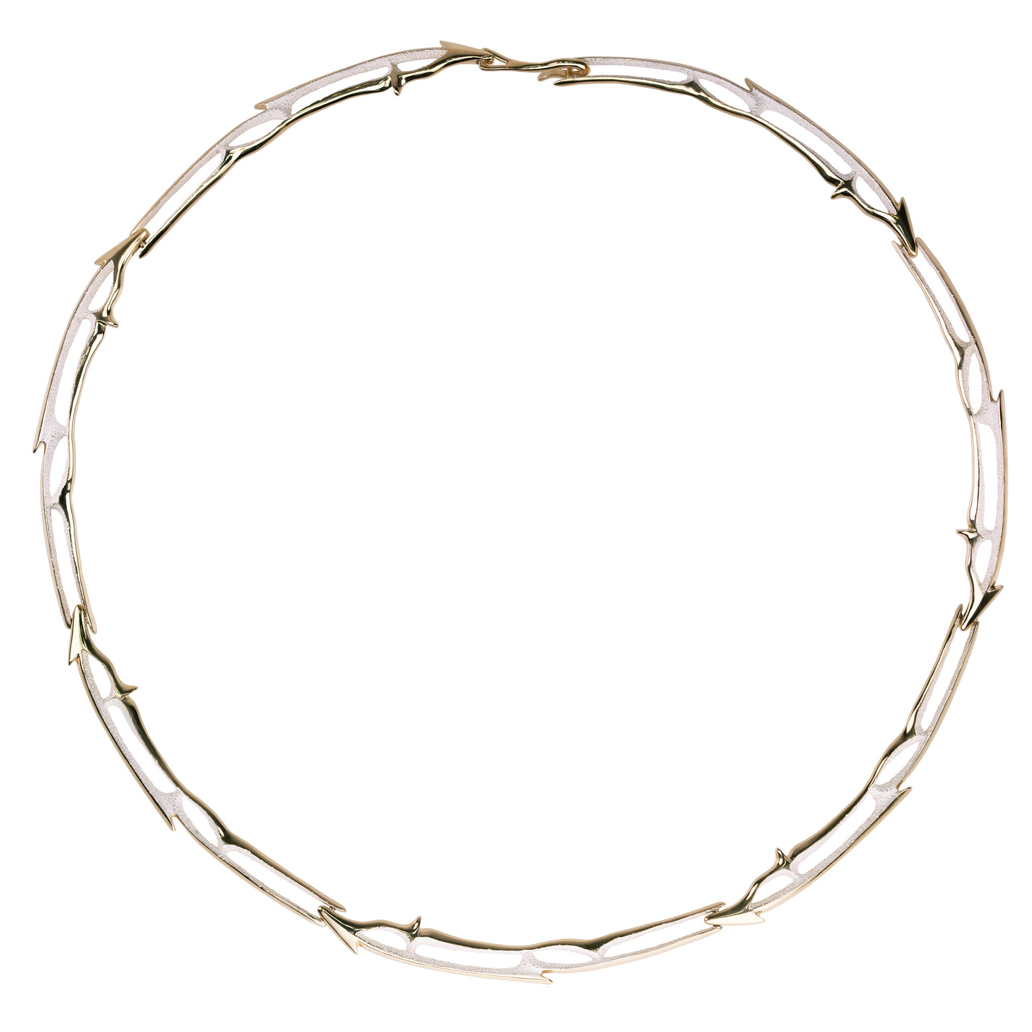 Link Necklace in Recycled Silver with Gold Plate